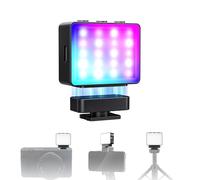NEEWER BASICS Éclairage Auxiliaire Magnétique RGB Caméra,Panneau LED 1,5W en Plastique,Sabot Froid,Lumière Photo Video Pour DSLR Action Cam Phone Cage AC024 OSMO Pocket 3 Mount & M21,CRI95+ 500mAh,M23
