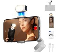 NEEWER Basics Éclairage Magnétique pour Selfies avec Pince pour Téléphone/Fixation Griffe, Compatible avec DJI OSMO Mobile 7P 7 SE ZHIYUN Gimbal iPhone,LED Compacte 800mAh,CRI 90+ pour Vidéo,NL40B