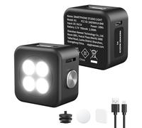 NEEWER Basics Flash magnétique pour téléphone et Lampe Selfie, Compatible avec iPhone, Samsung et Android, 18 WS (équivalent GN12), Mini Anneau LED 700 mAh avec écran pour Photos et vidéos, N1