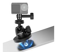 NEEWER Basics GP-101 Support magnétique pour caméra d'action, Compatible avec Accessoires GoPro Insta360 DJI AKASO, Aimant Puissant, Support à rotule à 360° pour l'enregistrement vidéo de Voiture