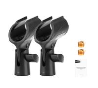 NEEWER BASICS Kit d'Accessoires pour Microphone (Pack de 2), Pinces de Mic Réglables Antidérapantes et Adaptateurs à Vis 3/8" à 5/8" pour Micro Bras Filaires et sans Fil Universels de 30 à 35mm, MS018