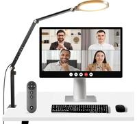 NEEWER BASICS Kit d'éclairage de Bureau pour Téléphone Portable 7", 10W 3000K-6500K, Anneau Lumineux à Intensité Variable avec Support pour Vidéoconférence, Selfie, Vlog, Maquillage, R18