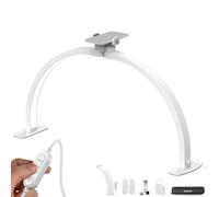 NEEWER Basics Lampe à Ongles Demi-Lune 73 cm pour Bureau, Lampe Arc Pliable 36 W pour Nail Art, Lampe LED Demi-Anneau avec Support pour téléphone, pour Maquillage, beauté, Tatouage, HM02-D