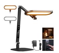 NEEWER Basics Lampe LED 16W pour Bureau à Domicile Vidéo Conférence Éclairage de Lecture, Lampe de Table Pliable Double Face Dimmable avec Support Minuterie Mémoire 5 Modes de Couleur CRI95, FR16