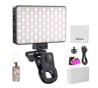 NEEWER Basics Lampe LED pour Selfie Compatible avec iPhone, Ordinateur Portable, Webcam, pour Vidéoconférence, Enregistrement, Zoom, Appel, 2500-9000K, IRC95+, Intensité Variable, BL120B