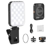 NEEWER Basics Lampe Selfie Magnétique Compatible MagSafe iPhone, Clip sur Téléphone Éclairage de Remplissage avec Chiffon de Nettoyage pour Visioconférence Ordinateur Portable Webcam Zoom, BL48B