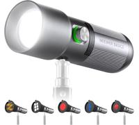 NEEWER Basics Lampe Torche LED Portable RGB 4 Couleurs, 20 filtres GOBO, 7 500mAh, 10W, en Alliage d'aluminium, éclairage d'ambiance pour Studio d'enregistrement vidéo, FL10