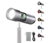 NEEWER Basics Lampe Torche LED Portable RGB 4 Couleurs, 20 filtres GOBO, 7 500mAh, 10W, en Alliage d'aluminium, éclairage d'ambiance pour Studio d'enregistrement vidéo, FL10