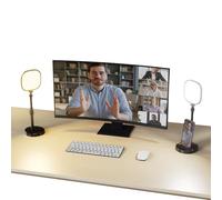 NEEWER Basics Lot de 2 Lampes de Bureau 5" pour visioconférence, 10W, pour Ordinateur Portable, Diffusion, Enregistrement téléphonique, Anneau Lumineux LED Plein écran CRI95 avec Supports, NL10