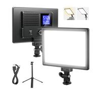 NEEWER Basics Lumière vidéo à Panneau LED 9", lumière Douce pour Appareil Photo dimmable 3200-5600K avec trépied de Table, CRI95+ 800Lux 4000mAh Rechargeable pour Photo vidéo Streaming, NL-120B