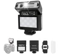 NEEWER Basics Mini Flash avec Lampe vidéo LED 2W/GN10/recyclage 0,5-3,5 s/550 flashs/6500 K ± 300 K/Batterie 800mAh, Compatible avec Canon, Fujifilm, Sony, Nikon, Ricoh, DSLR, A10L