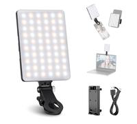 NEEWER Basics NL-60AI Lampe Selfie pour Téléphone avec Clip Avant Arrière | 60 LED, Batterie Rechargeable 2000mAh, CRI95+, 3 Modes, Éclairage à Clip Portable pour Ordinateur, Zoom, Vidéos