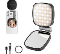 NEEWER Basics NL45B Lampe magnétique à Selfie Compatible avec iPhone MagSafe, 2 W CRI95+, éclairage de Remplissage de téléphone à Del pivotant Bicolore, 680 LX/0,3 m, Miroir pour Enregistrement Vlog