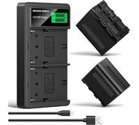 NEEWER BASICS Pack de 2 batteries rechange NP-F970 7800 mAh avec chargeur double USB compatible avec Sony NP-F970 F960 F950 F770 F750 F570 F550 FX3 FX30 A7 Canon R5 Nikon Z8 Handycam LED Light Monitor