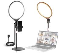 NEEWER BASICS Pack de 2 Ring Light Anneaux Lumineux de Bureau 10,5"" avec Support/Téléphone/Minuterie,3000-6500K,Panneau LED 15W Plein écran pour iPhone,SelfieOrdinateur Portable,Webcam,Vidéo,Zoom,R10