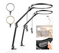 NEEWER BASICS Packs de 2 éclairages Panneau LED Ring Light 10,5" pour Key Light Streaming,3000-6500K 15W,avec Bras Réglable,Support de Bureau & Minuterie,pour Ordinateur Portable,Zoom & Maquillage,R10