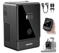 NEEWER Basics PS099E Batterie à Montage en V 6800 mAh/99 Wh Mini V Lock avec écran OLED, câble D Tap/Type C, PD65W USB C Charge Rapide, Sortie D Tap/BP/USB A/DC pour caméra vidéo, Moniteur, caméscope