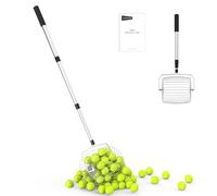NEEWER BASICS Ramasseur de Balle de Tennis à Trémie Supérieure,sans Se Baisser, Collecteur cylindrique à Roulement Rapide, Picker Upper Pickleball Télescopique de 80 à 144cm pour jusqu'à 35 Ball,TB05S