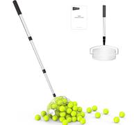 Neewer Basics Ramasseur De Balle De Tennis À Trémie Supérieure,Sans Se Baisser, Collecteur Ovale À Roulement Rapide, Pecan Picker Upper Pickleball Télescopique De 70 À 138cm Pour Jusqu'à 20 Ball,Tb04s