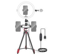 NEEWER BASICS Ring Light Anneau Lumineux LED pour Selfie 25,4cm avec Trépied et 3 Supports pour Téléphone,Compatible avec iPhone/3,Sabot Froid, éclairage Annulaire pour YouTube,TikTok, Vlog, Vidéo,R11