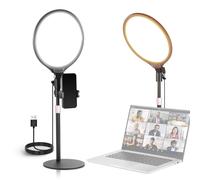 NEEWER Basics Ring Light de Bureau 10,5" avec Support/téléphone/minuterie, 3000-6500K,15W LED Plein écran,éclairage Video pour Selfie,Enregistrement,Streaming,Maquillage,Ordinateur Portable,R10