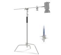 NEEWER Basics SC320 Lite Support en C Robuste 100% Acier Inoxydable avec Bras Perche, Support d'éclairage de Photographie de 320 cm, Bras de Maintien de 128 cm, 2 têtes de préhension pour Studio