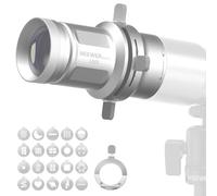 NEEWER Basics Snoot Optique Conique Spotlight Uniquement pour Lampe Torche FL10/FL20/FL10P, Projecteur 4 Fois Plus Lumineux avec Mise au Point Réglable,Angle Faisceau de 30°, 20 Gobos Métallique,LS01