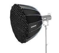 NEEWER Basics Softbox Parabolique Monture Bowens, 35,4" Soft Box à Dégagement Rapide Diffuseur de Lumière/Grille/Sac Compatible avec Godox Compatible avec Aputure 600d Studio Vidéo Éclairage, NS38P