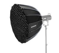 NEEWER Basics Softbox Parabolique Monture Bowens, 35,4" Soft Box à Dégagement Rapide Diffuseur de Lumière/Grille/Sac Compatible avec Godox Compatible avec Aputure 600d Studio Vidéo Éclairage, NS38P