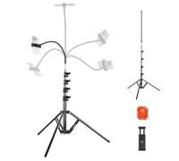 NEEWER Basics ST014 Trépied de téléphone avec Bras Flexible et Pieds réversibles en Aluminium pour Bureau, Table de Chevet, Support de Fixation pour Smartphone Compatible avec iPhone,Samsung,Android