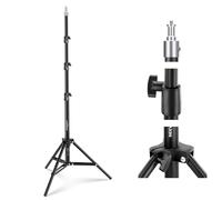 NEEWER Basics ST180B Trépied de Photographie 180 cm, 4 Sections Pliable en métal avec vis de 6,3 cm et Goujon de 5/8" pour Appareil Photo, Anneau Lumineux, Accessoires, Charge maximale : 5 kg