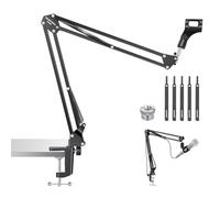NEEWER Basics Support de Microphone, Support de Bureau à Suspension avec Clip et Adaptateur 3/8" à 5/8" Compatible avec Blue Yeti Snowball HyperX QuadCast SoloCast Shure,Charge Maximale 3,3lb,MS006