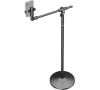 NEEWER BASICS Support de Téléphone au Sol avec Bras d'Extension Horizontal Support Smartphone Réglable pour Lit Compatible avec iPhone 16 15 Pro Max Plus Samsung pour Vidéo Base en Métal Lestée ST009