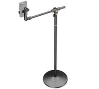 NEEWER Basics Support de Téléphone au Sol, Bras d'Extension Horizontal, Support Réglable de Lit, Compatible avec iPhone 16 15 Pro Max Plus, Samsung, pour Enregistrement Vidéo, Base Métal Lesté, ST009