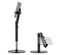 NEEWER Basics Support de Téléphone Portable pour Bureau, Pince de Fixation Réglable avec Base en Métal Lestée, Phone Stand de Table de Bureau Compatible avec iPhone 16 15 Pro Max Plus Samsung,ST006