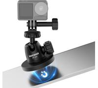NEEWER BASICS Support Magnétique pour Caméra d'Action compatible avec GoPro Insta360 DJI AKASO¿360°Support à rotule à aimant puissant pour enregistrement vidéo en voiture et streaming en direct¿GP-101
