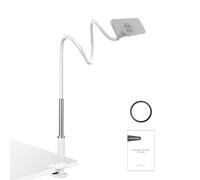 NEEWER Basics Support Magnétique pour Téléphone, Fixation de Bureau à 360° avec Bras Flexible, Compatible avec MagSafe iPhone Android Samsung, Idéal pour l'Enregistrement Vidéo au Lit, PA151 Blanc