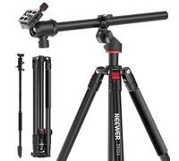 NEEWER Basics TP014 Trépied pour Appareil Photo numérique avec rotule et Colonne Centrale Horizontale, Support de Voyage en métal pour Appareil Photo Reflex numérique, Plaque QR de Type Arca et Pieds