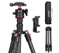 NEEWER Basics Trépied de Voyage en Fibre de Carbone, 64" Support Compact et Léger pour Caméra et Vidéo, Rotule Arca pour Téléphone, Compatible avec iPhone Enregistrement Vidéo, Charge Max.6kg, TP17