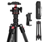 NEEWER Basics Trépied de Voyage pour Caméra, 72" Support Compact Léger pour DSLR Rotule Plaque QR Arca, Support pour Téléphone Compatible avec iPhone Enregistrement Vidéo, Charge Max.6kg, TP14