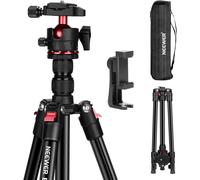 NEEWER Basics Trépied de Voyage pour Caméra, 72"" Support Compact Léger pour DSLR Rotule Plaque QR Arca, Support pour Téléphone Compatible avec iPhone Enregistrement Vidéo, Charge Max.6kg, TP14