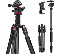 NEEWER BASICS Trépied Monopode de Voyage en Fibre de Carbone Support Compact et Léger pour Caméra et Téléphone Portable (162 6cm) Compatible avec iPhone Vidéo Rotule Arca Charge Maximale 6kg TP17B