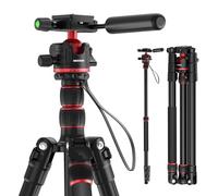 NEEWER Basics Trépied Monopode pour Caméra 77" avec Rotule à 360°&Plaque QR Arca,Support de Trépied Vidéo DSLR de Voyage Léger&Compact en Aluminium avec Axe Central Inversé,13 LB Charge Maximale,TP08