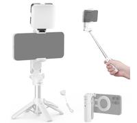 NEEWER Basics Trépied Perche à Selfie Magnétique,Compatible avec Magsafe iPhone Samsung Android,Support Bureau Extensible & Portable avec Poignée pour Phone & Remote Détachable pour Vidéo,PA985 Blanc