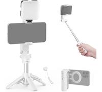 NEEWER BASICS Trépied Perche à Selfie Magnétique,Compatible avec Magsafe iPhone Samsung Android,Support Bureau Extensible & Portable avec Poignée pour Phone & Remote Détachable pour Vidéo,PA985 Blanc