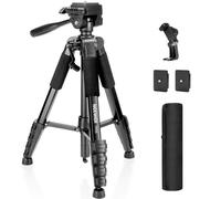 NEEWER BASICS Trépied pour Caméra,Tripod 71'' avec Support pour Phone Compatible avec iPhone pour Vidéo,Support Voyage en Aluminium Professionnel avec Tête Panoramique & Inclinable à 3 Directions,TP55