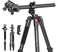 NEEWER Basics Trépied Suspendu Horizontal 64,5"" avec Rotule et Support Phone Portable,Compatible avec iPhone Vidéo,Mount Voyage Aluminium,Panoramique à 360°,Inclinaison à 180°,Charge 10kg,TP66