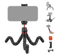 NEEWER Trépied pour iPhone avec télécommande/Adaptateur de Support de caméra d'action/Support de téléphone, Mini trépied Flexible Compatible avec caméra GoPro Samsung DSLR Webcam pour Vlog,
