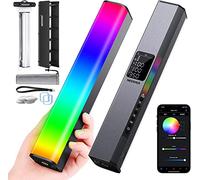 NEEWER Bâton Lumineux vidéo LED RGB, Barre Tactile et contrôle APP, lumière de Photographie Portable, intensité Variable 3200K~5600K CRI98+lumière LED Couleur avec Batterie 6400mAh, RGB1 (Argent)