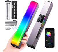 NEEWER Bâton Lumineux vidéo LED RGB, Barre Tactile et contrôle APP, lumière de Photographie Portable, intensité Variable 3200K 5600K CRI98+lumière LED Couleur avec Batterie 6400mAh, RGB1 (Or Rose)